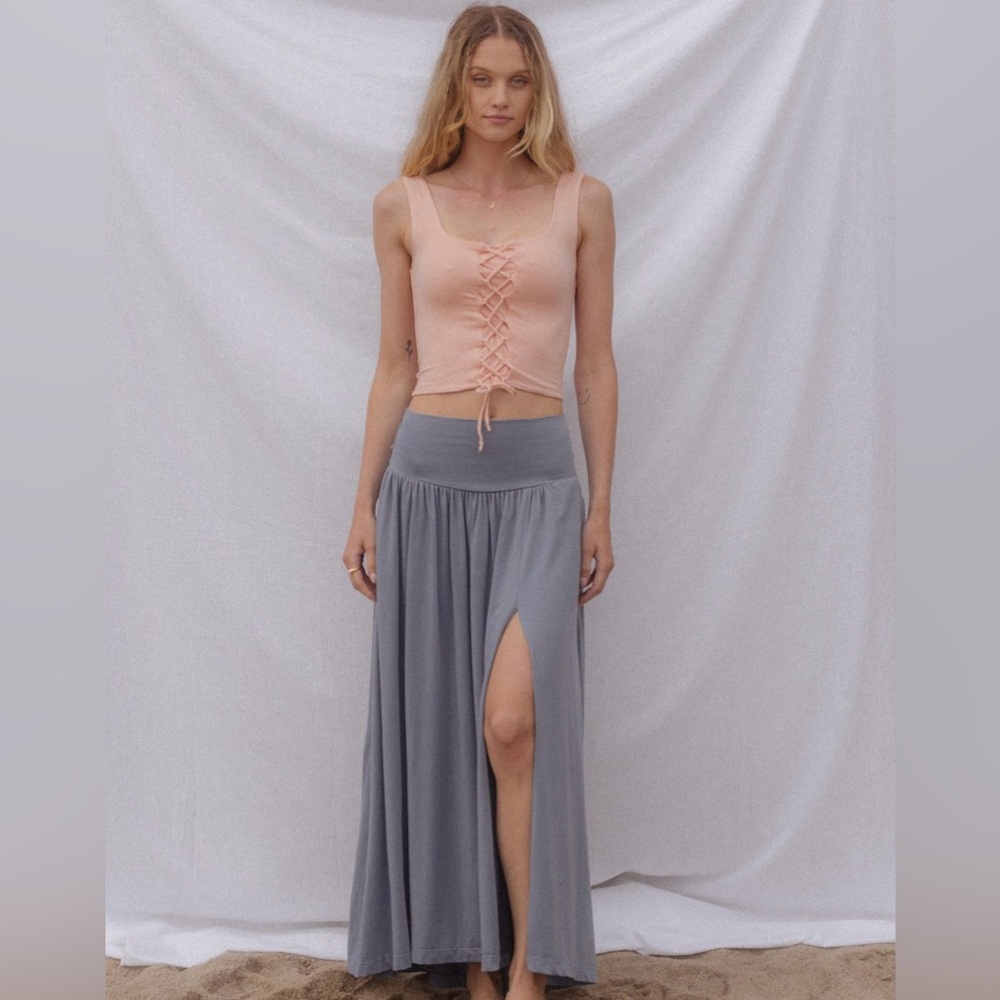 🦋 Purusha People Blue Tansy Butterfly Wrap Skirt – Size Small - Picture 3 of 16